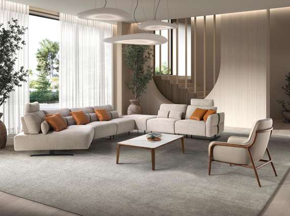 Кресло 5177 из кожи цвета норки