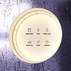 Светодиодная лента 12В 2835 14,4Вт/м 3000K 5м IP65 Led Strip 10117