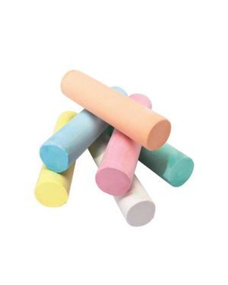 Мел 6 цветов, для асфальта Giotto BE-BE SUPER CHALK