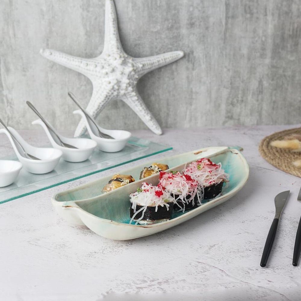 Блюдо овальное 32,8*15 см h4,5 см 2 секции   P.L. [1]