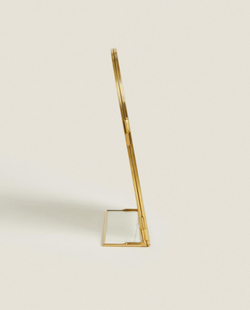 Zara Home Фоторамка из стекла, цвет золотой, 21 см