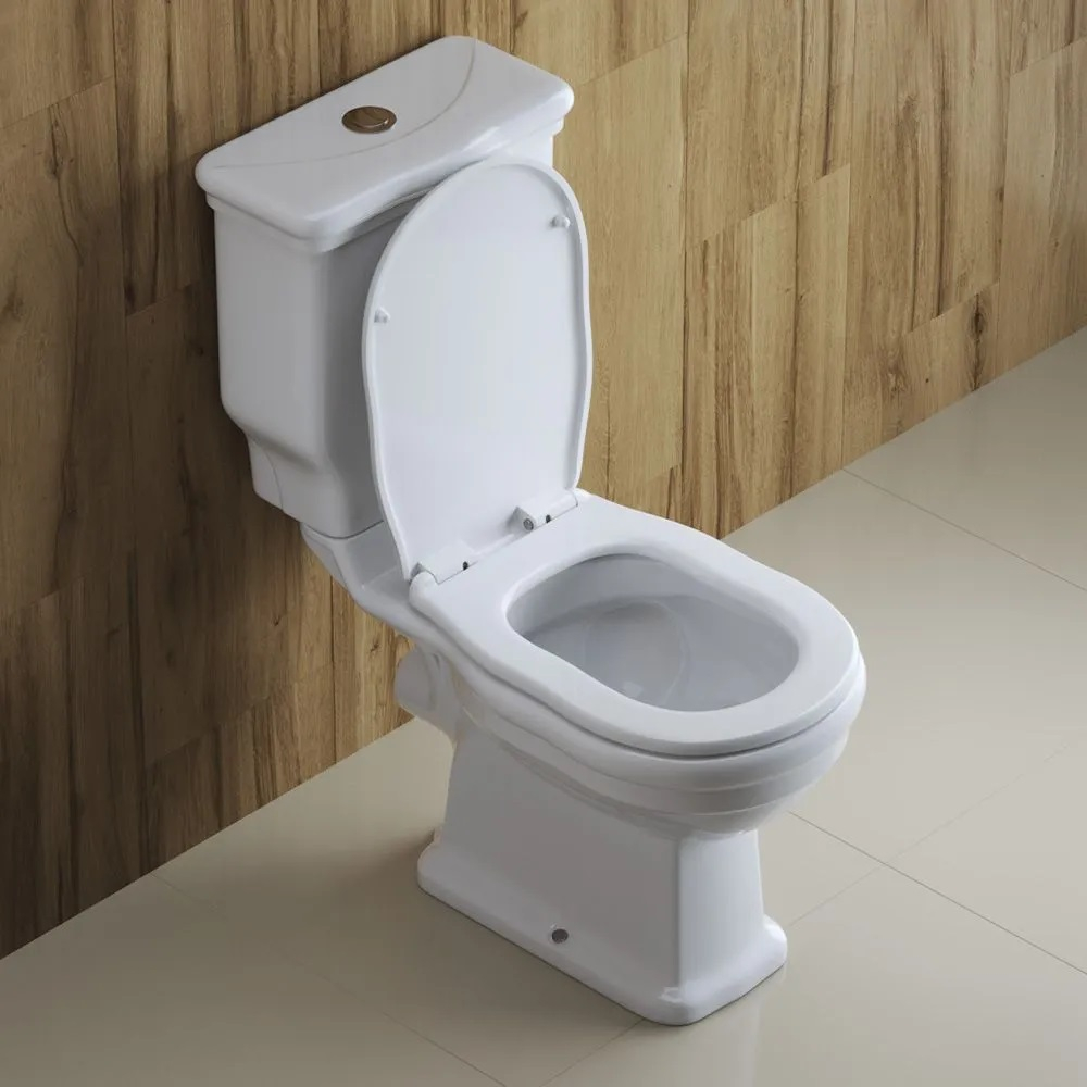 Унитаз компакт безободковый с сиденьем P-trap BelBagno BOHEME BB115CPR + BB115T
