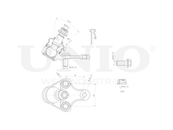 Опора шаровая передняя нижняя UNIO SSP-20008