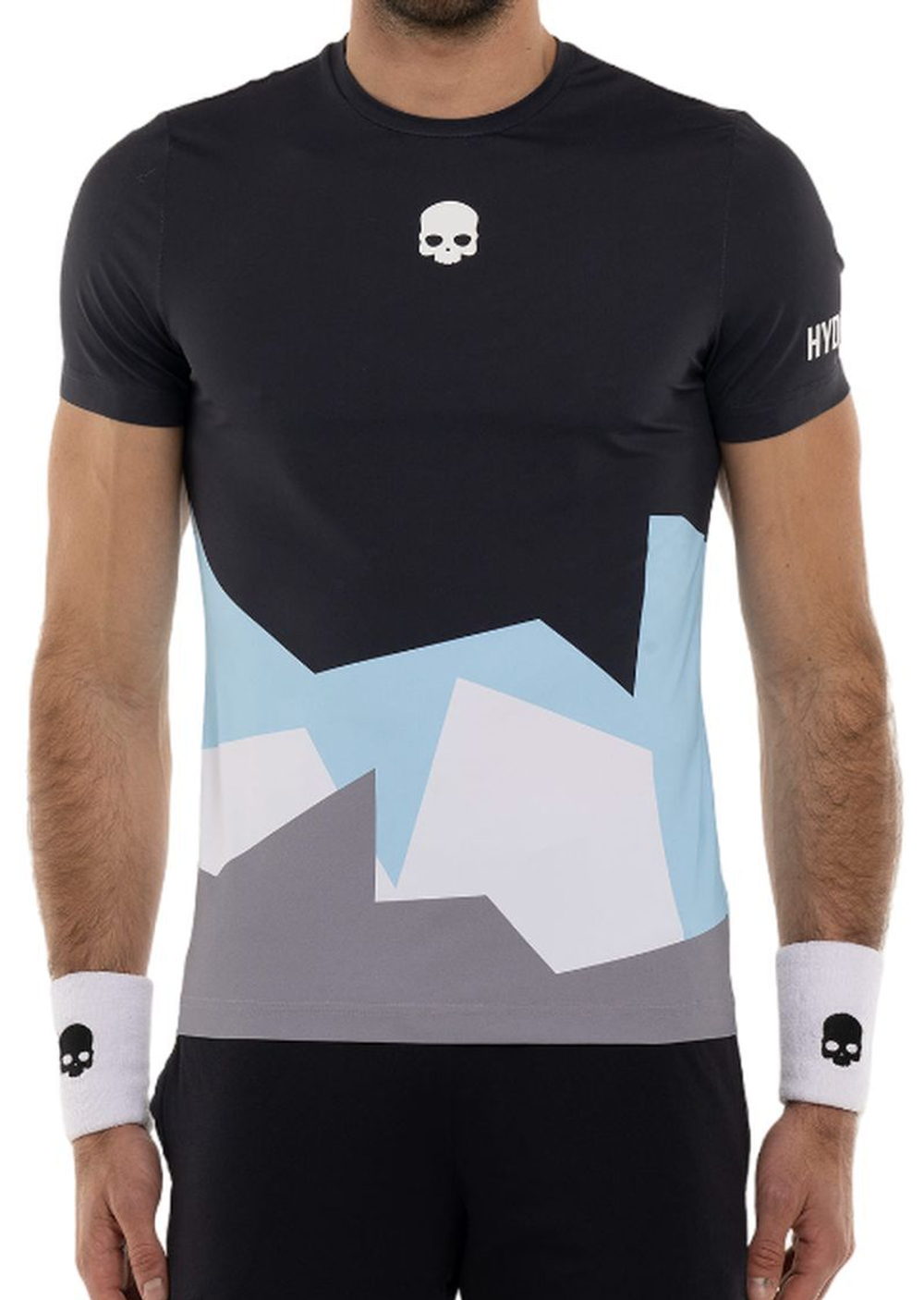 Мужская теннисная футболка Hydrogen Mountains Tech T-shirt - blue navy/white/grey/light blue