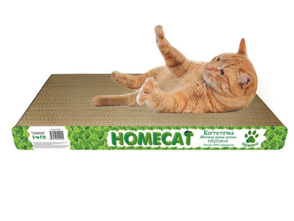 HOMECAT Мятная волна штиль Когтеточка для кошек из гофрокартона, 47*22*4 см