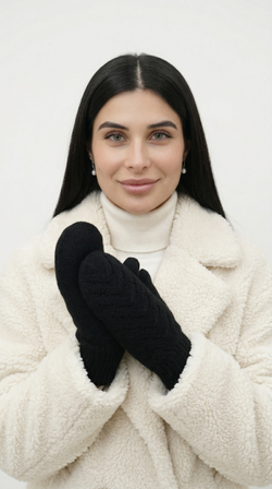 Варежки В008-07 черные