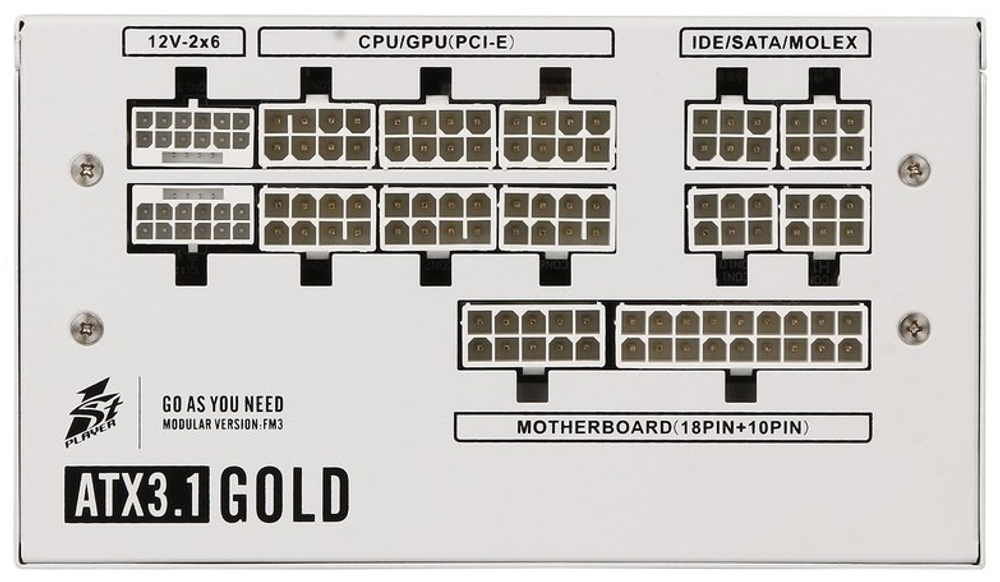 Блок питания 1STPLAYER HA-1000BA4 (HA-1000BA4 WHITE-EU) 1000 Вт