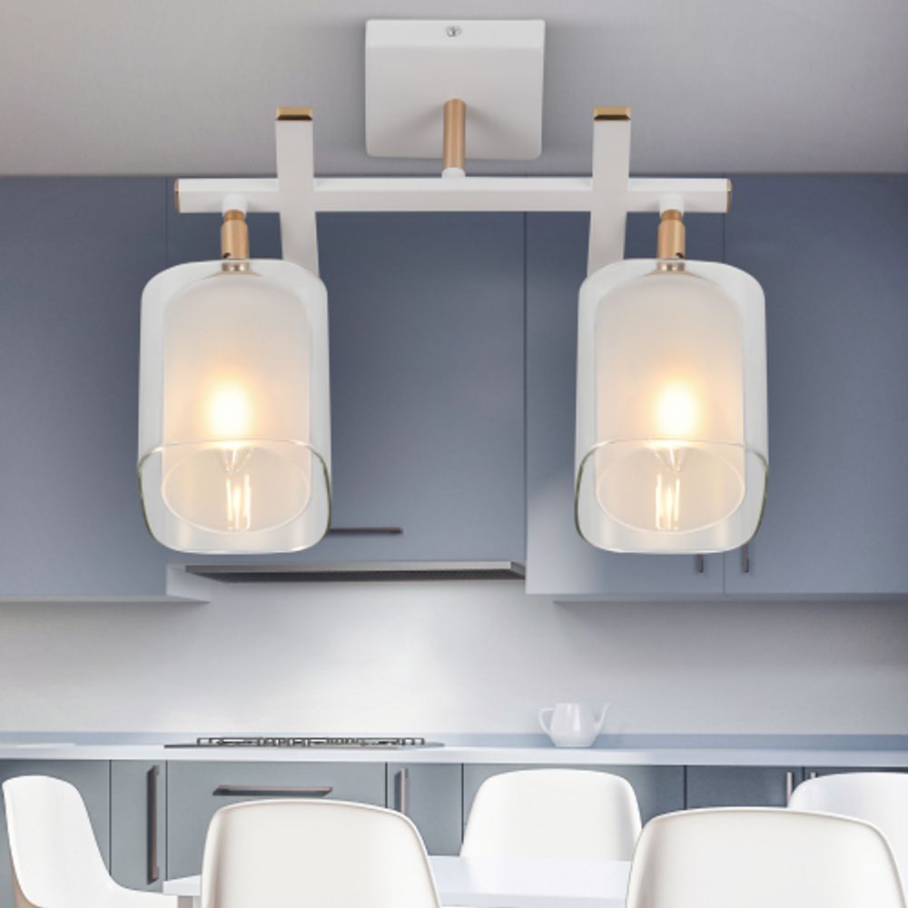 Светильник потолочный Rivoli Helga 3100-302 2 * Е27 40 Вт модерн | Модерн