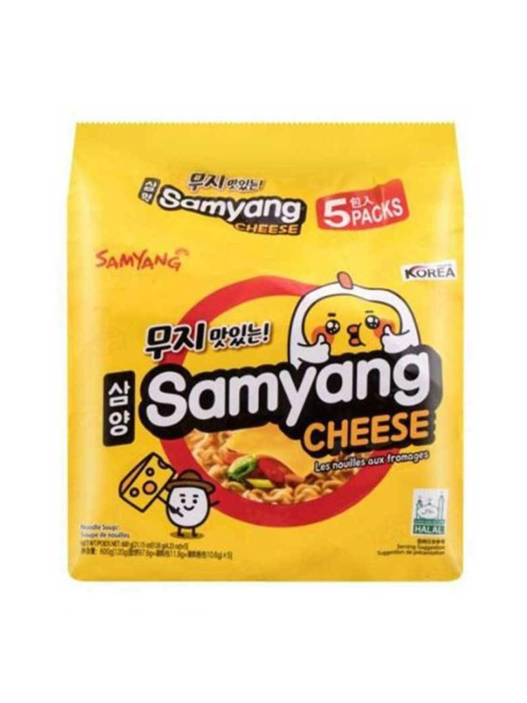 Лапша со вкусом сыра Samyang Cheese 120 г 5 шт