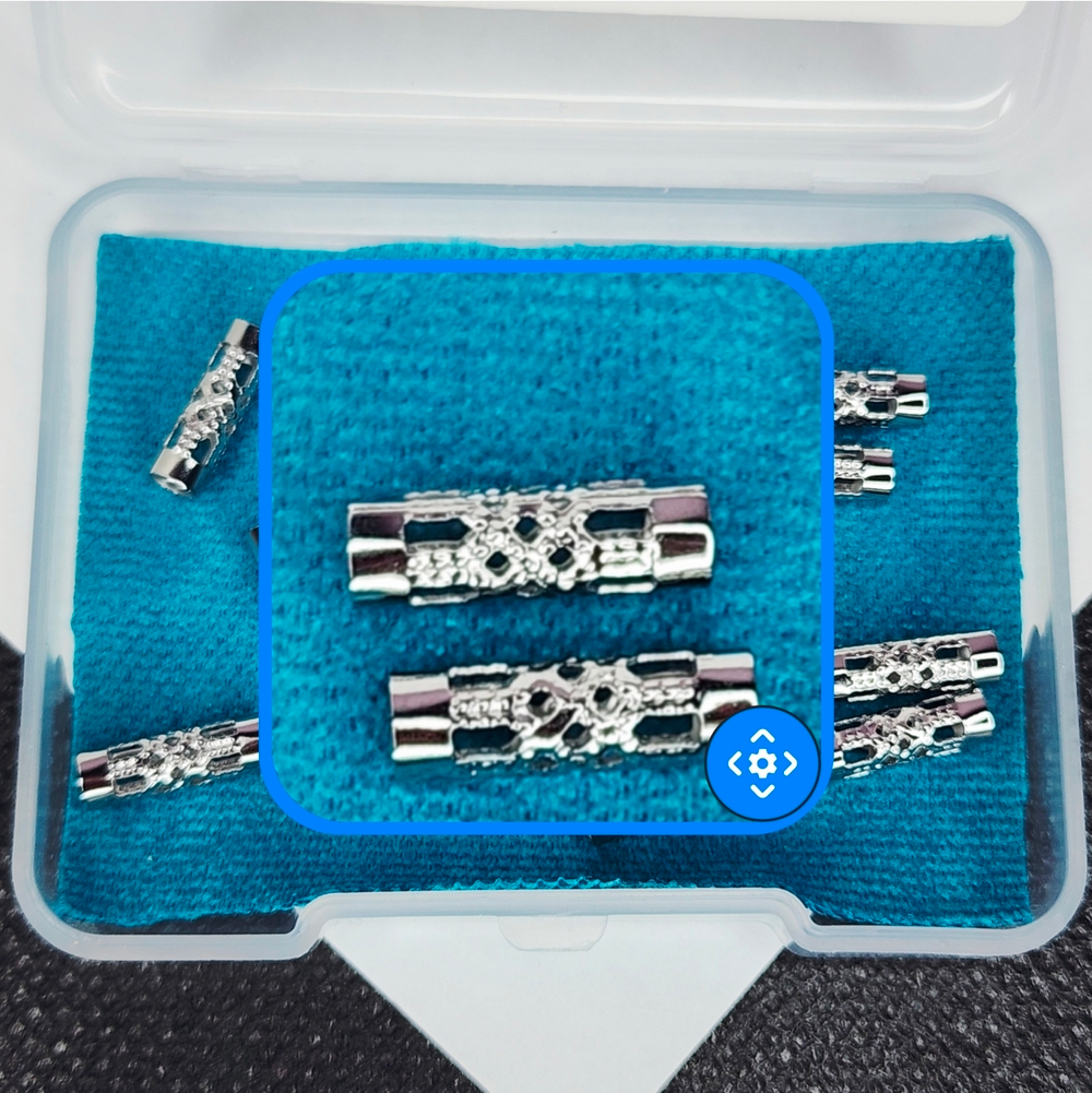 Бусина сталь, трубочка проставочная, легкая ажурная, р-р 12×4мм, штучно