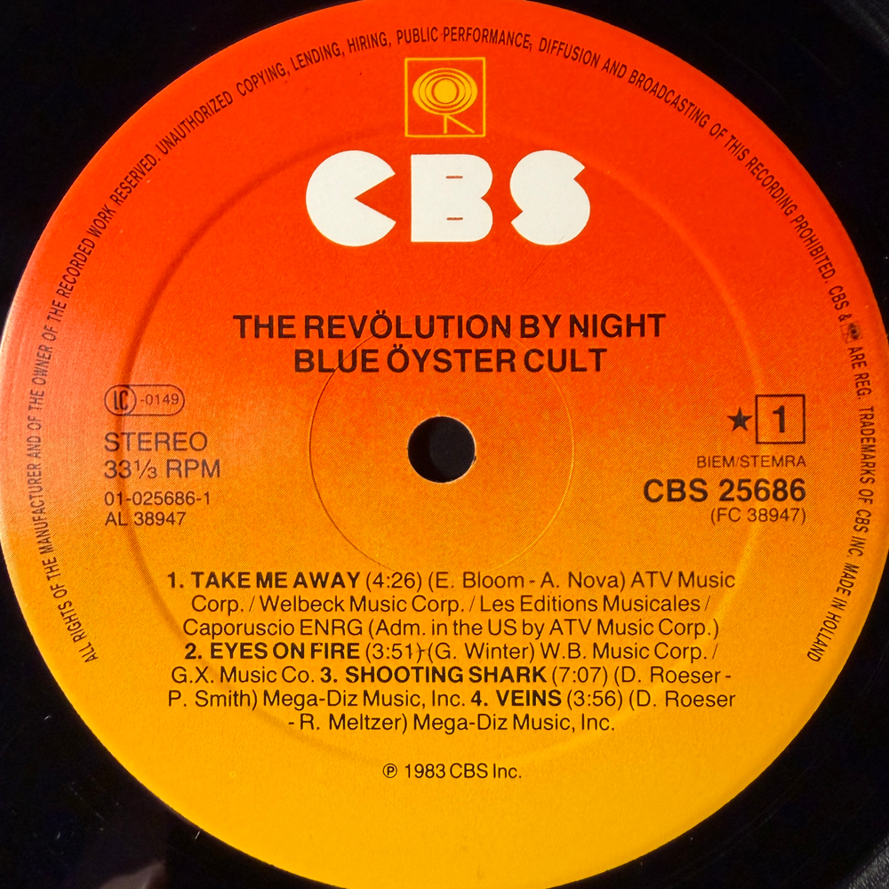 Виниловая пластинка Blue oyster Cult ‎– The Revölution By Night LP