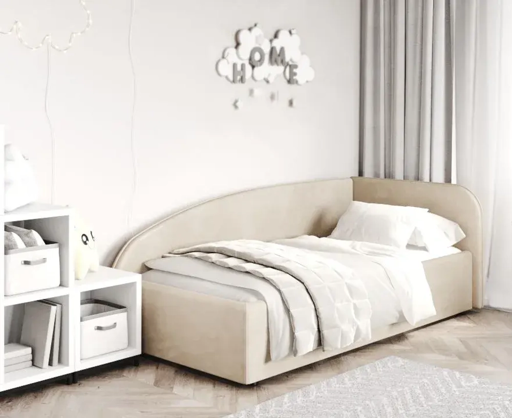 Кровать Элис 90х200 Слоновая кость Правый Угол