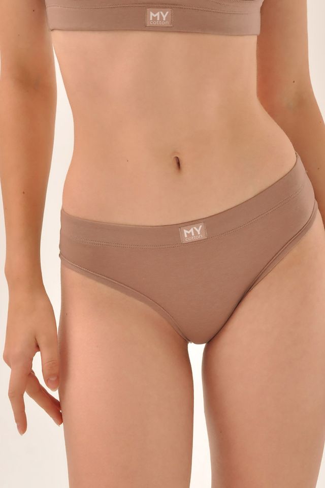 Трусы-слип с классической посадкой цвета капучино