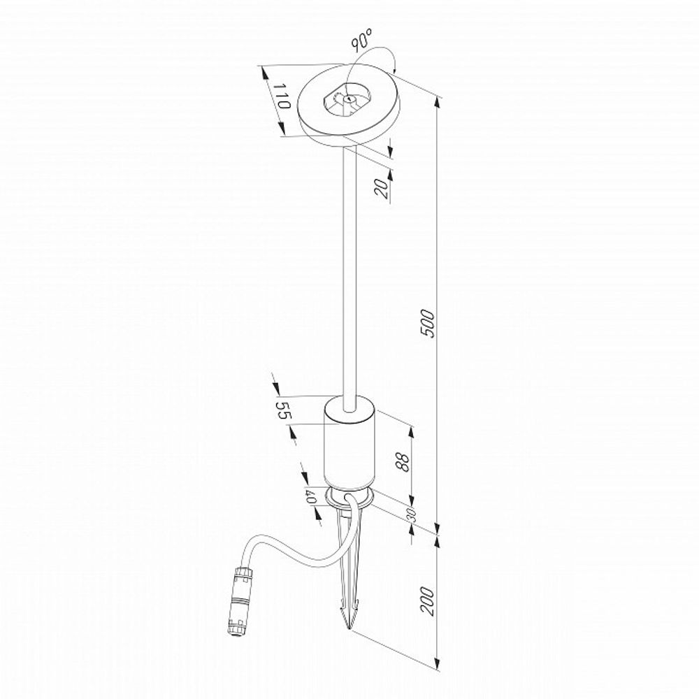 Наземный низкий светильник Elektrostandard Verano a068589