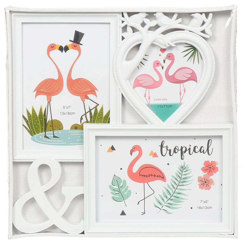 Фоторамка-коллаж на 3 фото, 29х29 см, бел, Сердце, Y3-1566