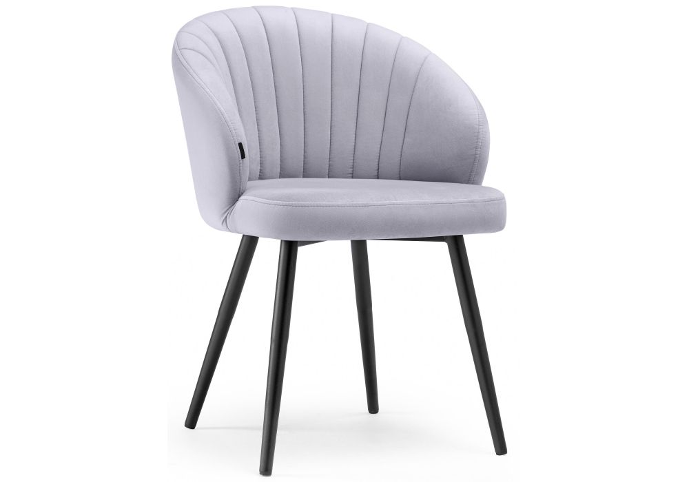 Стул на металлокаркасе Бэнбу черный / velutto 49