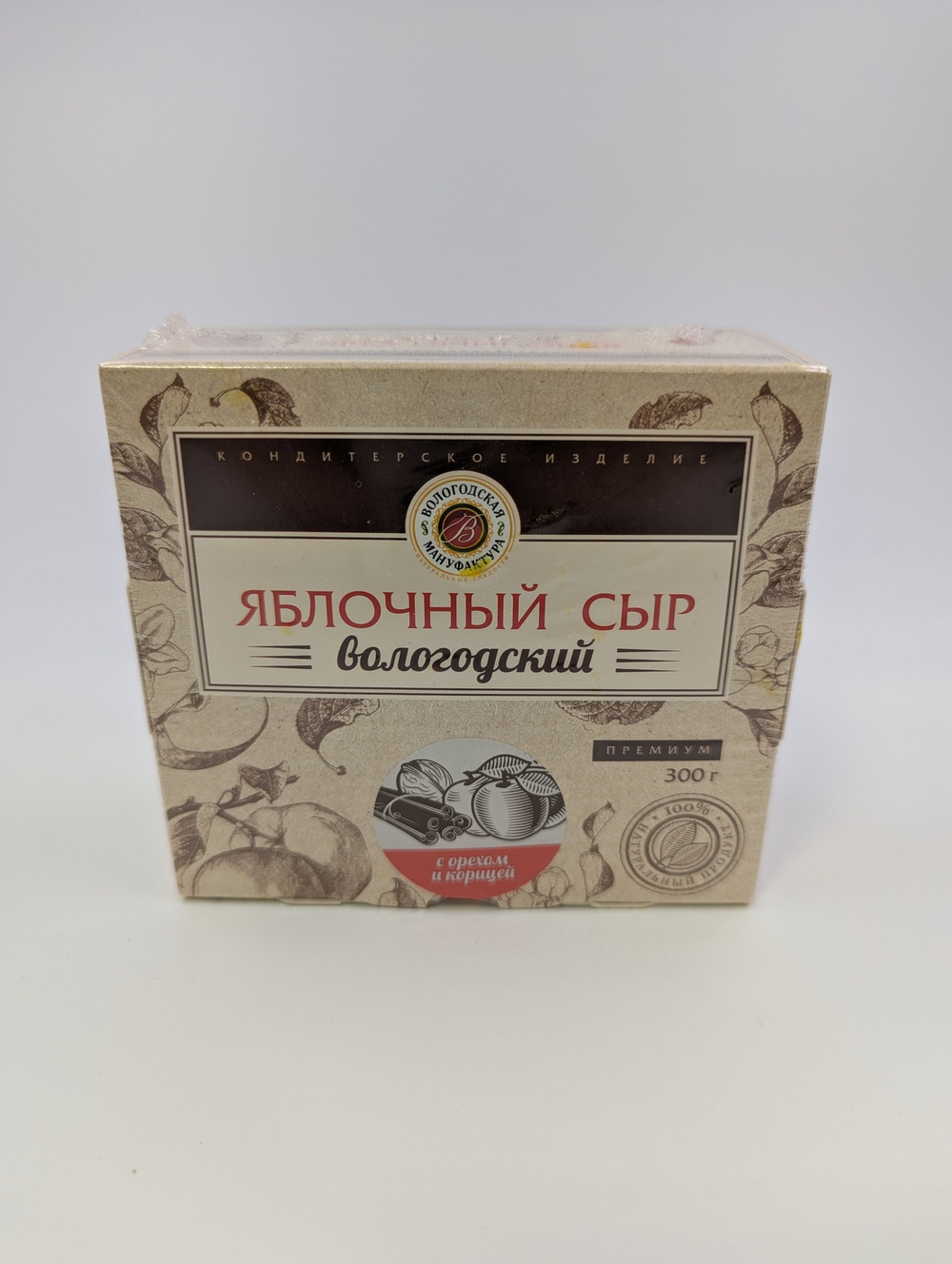 Вологодский яблочный сыр ГРЕЦКИЙ ОРЕХ КОРИЦА