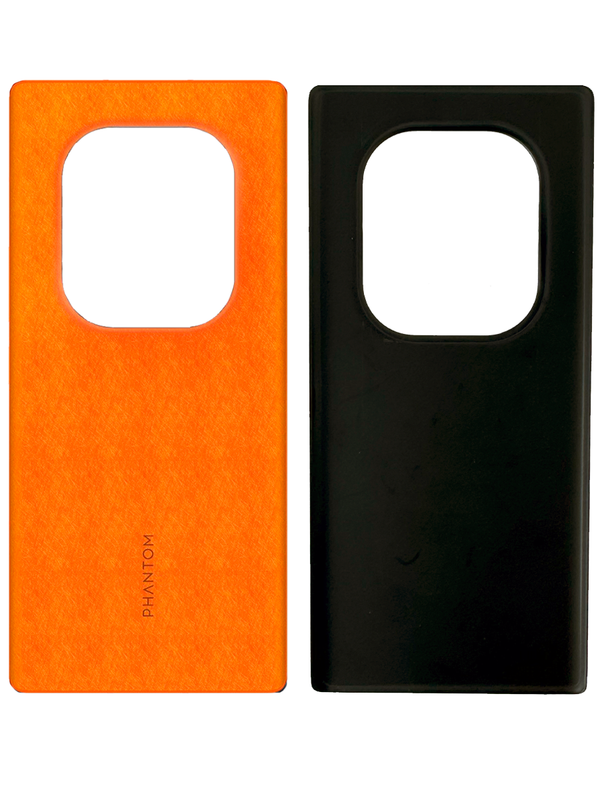 Задняя крышка для Tecno Phantom X2 оранжевая (Orange) без стекла камеры