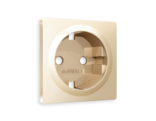 AP6060 Лицевая панель ALFA (Шампань) для электрической розетки с/з QUANT