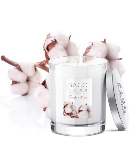 Свежий хлопок, ароматическая свеча, Bago home