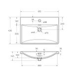 Подвесная тумба с раковиной Belbagno DUE 60 см Noce DUE-600-2C-SO-NOCE-P + BB-8076-3-60