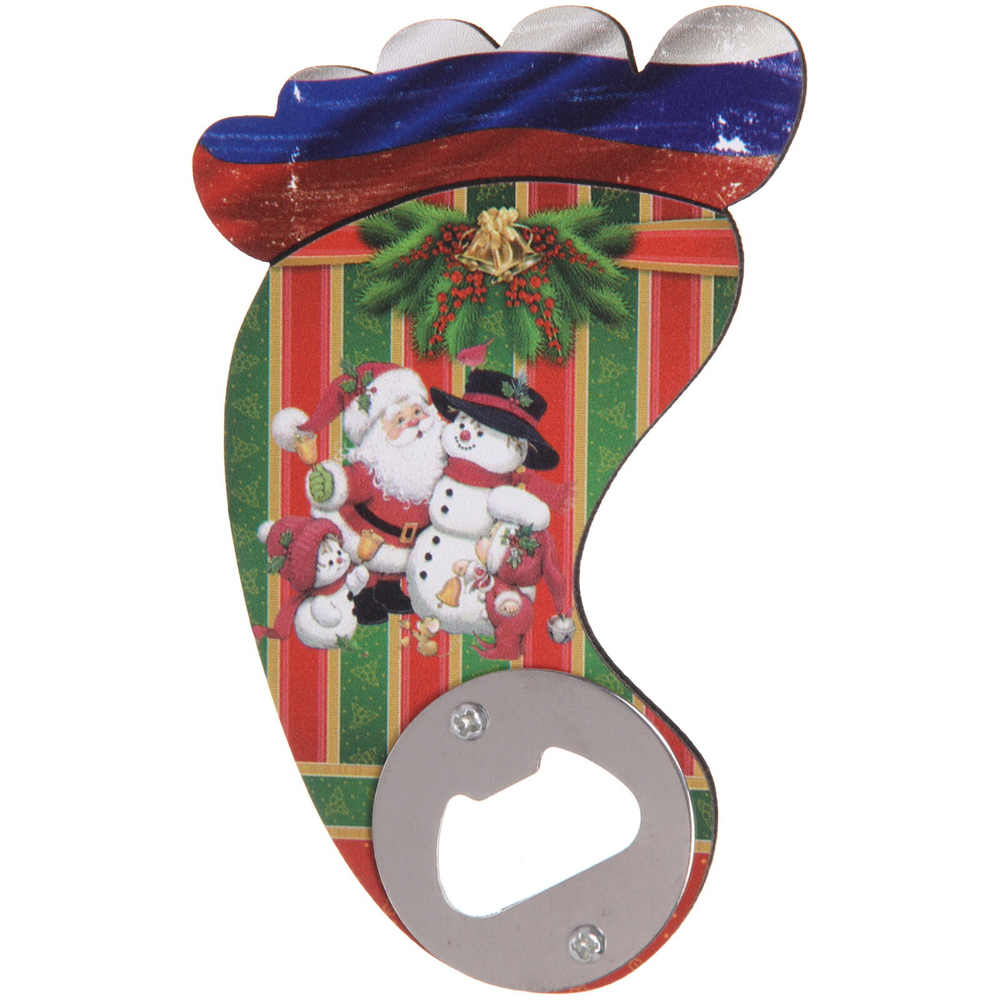 Открывашка для бутылок 13*8см «Дед Мороз и Снеговик»