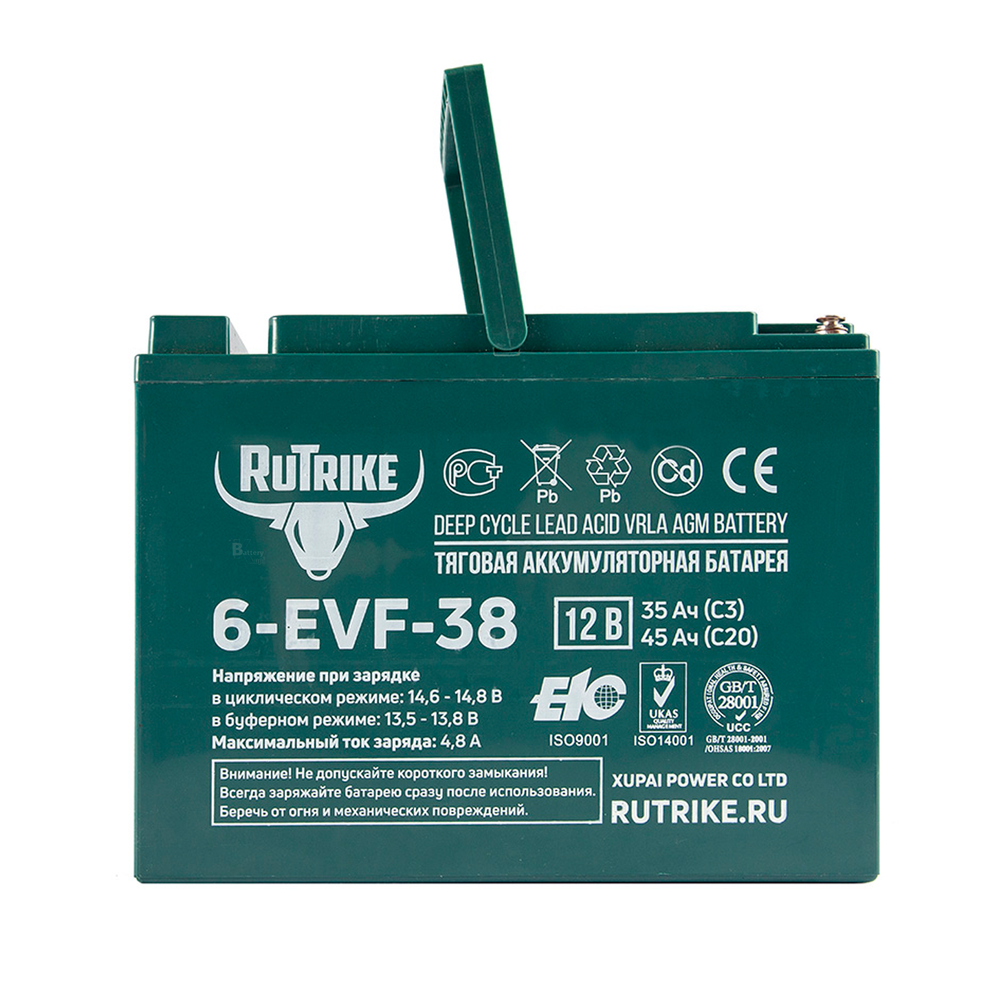 Аккумулятор RuTrike 6-EVF-38 (AGM)