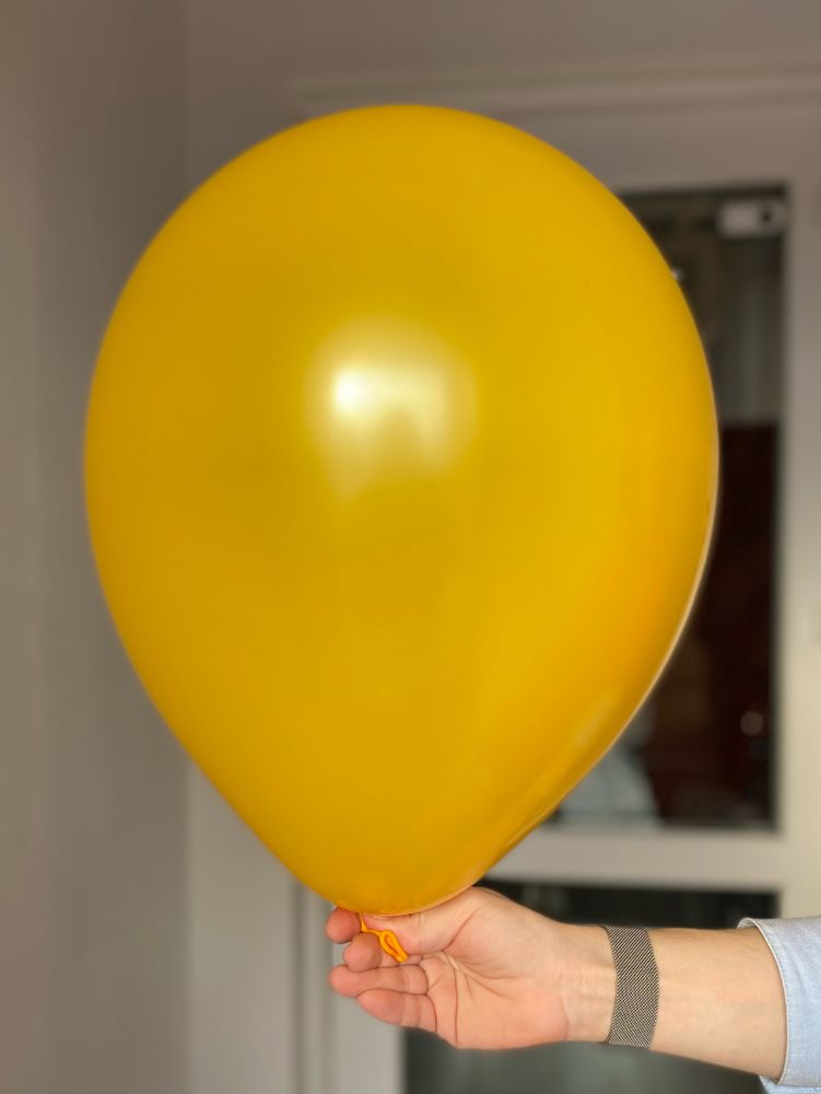 Воздушный шар однотонный пастель Медовый желтый S ПАЛИТРА №4046
