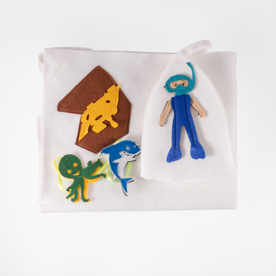 Набор банный для детей с аппликацией "В поисках сокровищ"