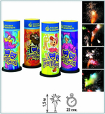 Фонтан Русский Фейерверк Театр кукол Р4210, 1 залп, 4 шт., фиолетовый 18 см 4.5 см