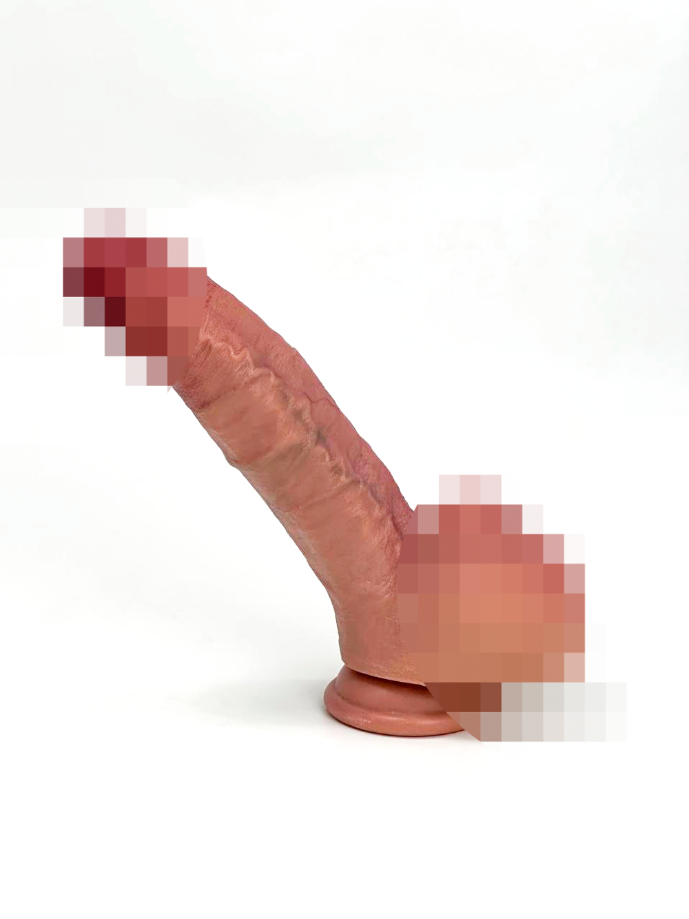 Фаллоимитатор на присоске с мошонкой с фиксацией формы №56S SGAN 4.2X20.5, телесный (15 рабочая длина)