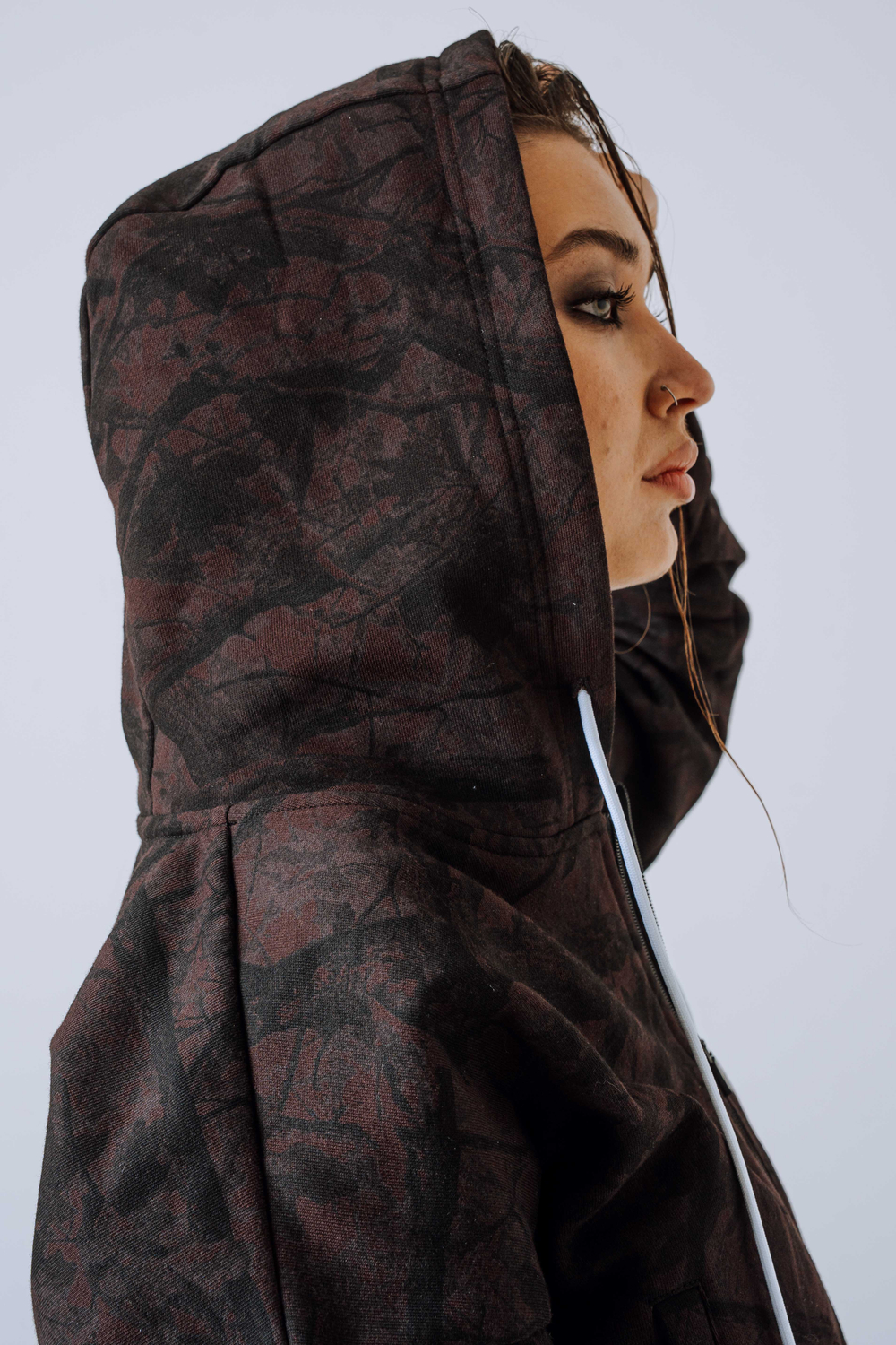 Кофта Relaxed Zip Hoodie POWER 895 DARK BROWN CAMO