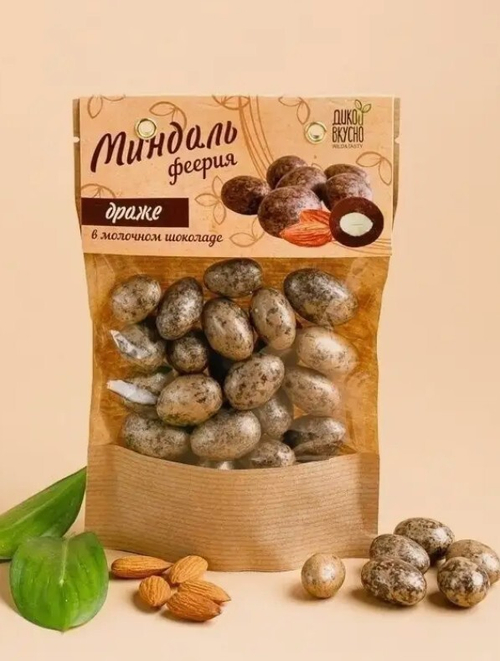 Драже Феерия миндаль перепелиные яйца в молочном шоколаде / 150 г / дой-пак / ТМ Дико Вкусно