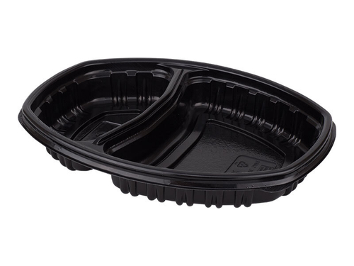 Контейнер Ланч-бокс СпК-257 -2 Чёрный 2-х секц. 300шт/кор