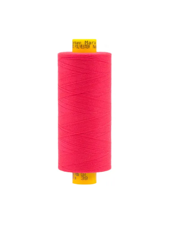 Нитки Guetermann MARA 150/1000 м, розовый неон