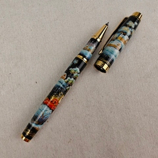 Ручка с ручной росписью Палех "Сказочная тройка" в футляре