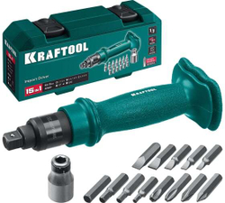 KRAFTOOL  ID-15 15 предм., Ударно-поворотная отвертка (25550-Н10)