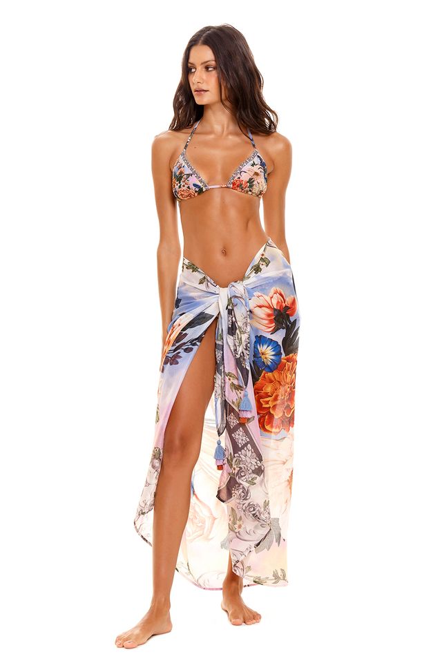 Элегантное парео с дизайнерским принтом 12281 Marine Numen