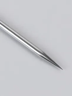 Игла косметологическая, двусторонняя, с петлёй, 12 см, цвет серебристый