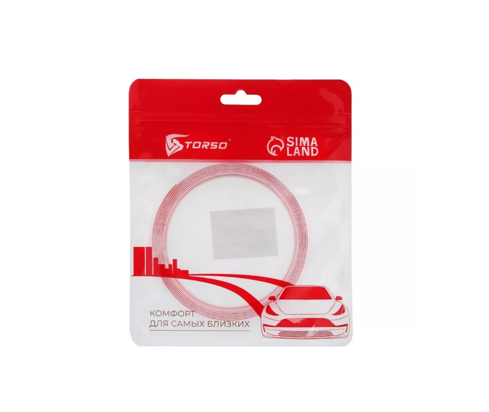 Клейкая лента TORSO скотч двусторонняя прозрачная 12мм x 200см