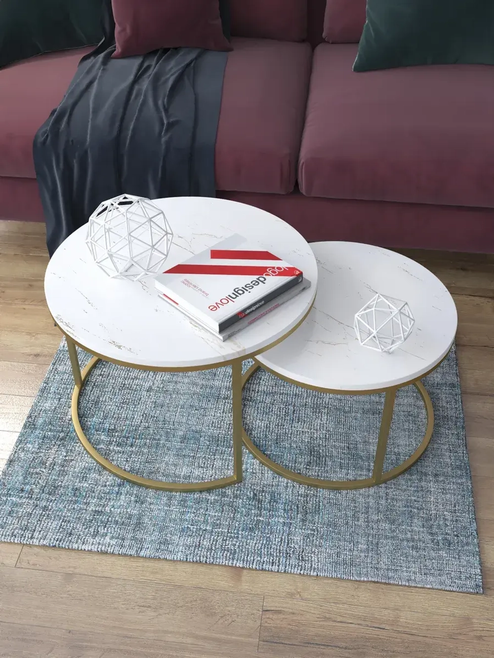 Комплект журнальных столов Акцент - ЗЗБГ - МДФ в ПВХ