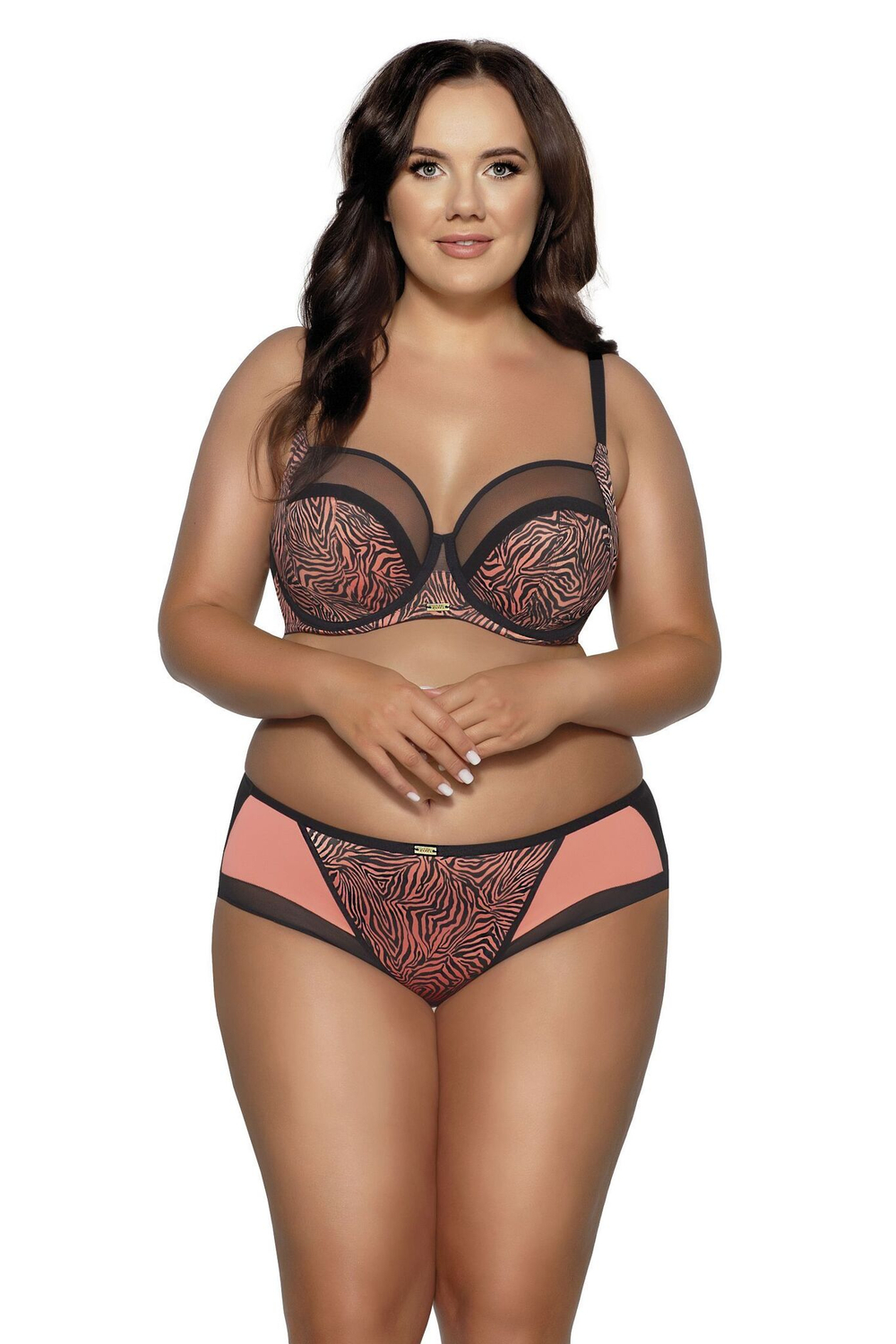 Бюстгальтер с мягкими чашками и тигриным принтом (Размер: 70G) (Цвет: тигровый)