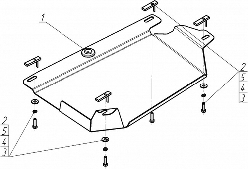 Защита стальная 2 мм А Cadillac SRX MOTODOR.03502
