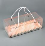 Коробка для рулета c веревочными ручками «Мрамор», 27×11×9.5 см