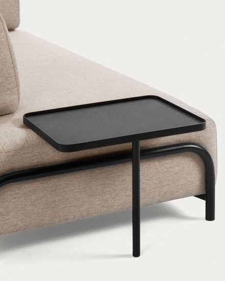 Диван 3 местный Compo с подносом бежевый