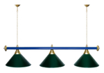 Лампа STARTBILLIARDS 3 пл. (плафоны зеленые,штанга зеленая,фурнитура золото)