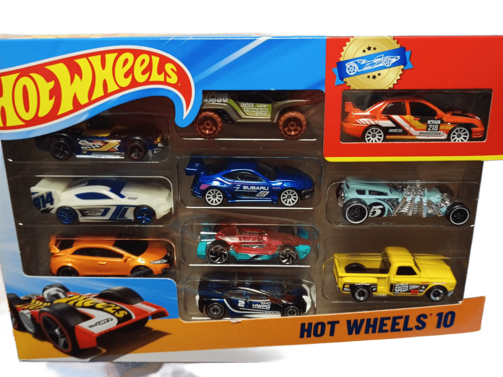 Hot Wheels 54886 — набор из 10 машинок 1:64, коллекция и игры на треках