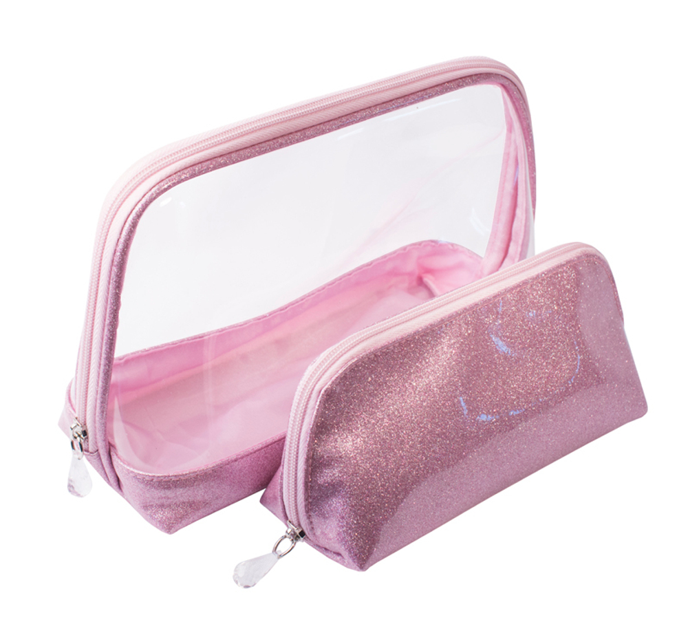 Набор розовых немецких косметичек "Северное сияние" DEWAL BEAUTY BG-326