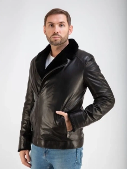 Дубленка мужская натуральная авиатор куртка зимняя Турция