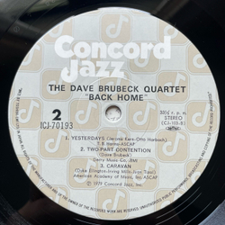 Винтажная виниловая пластинка LP The Dave Brubeck Quartet Back Home (Япония 1979) (Оби)